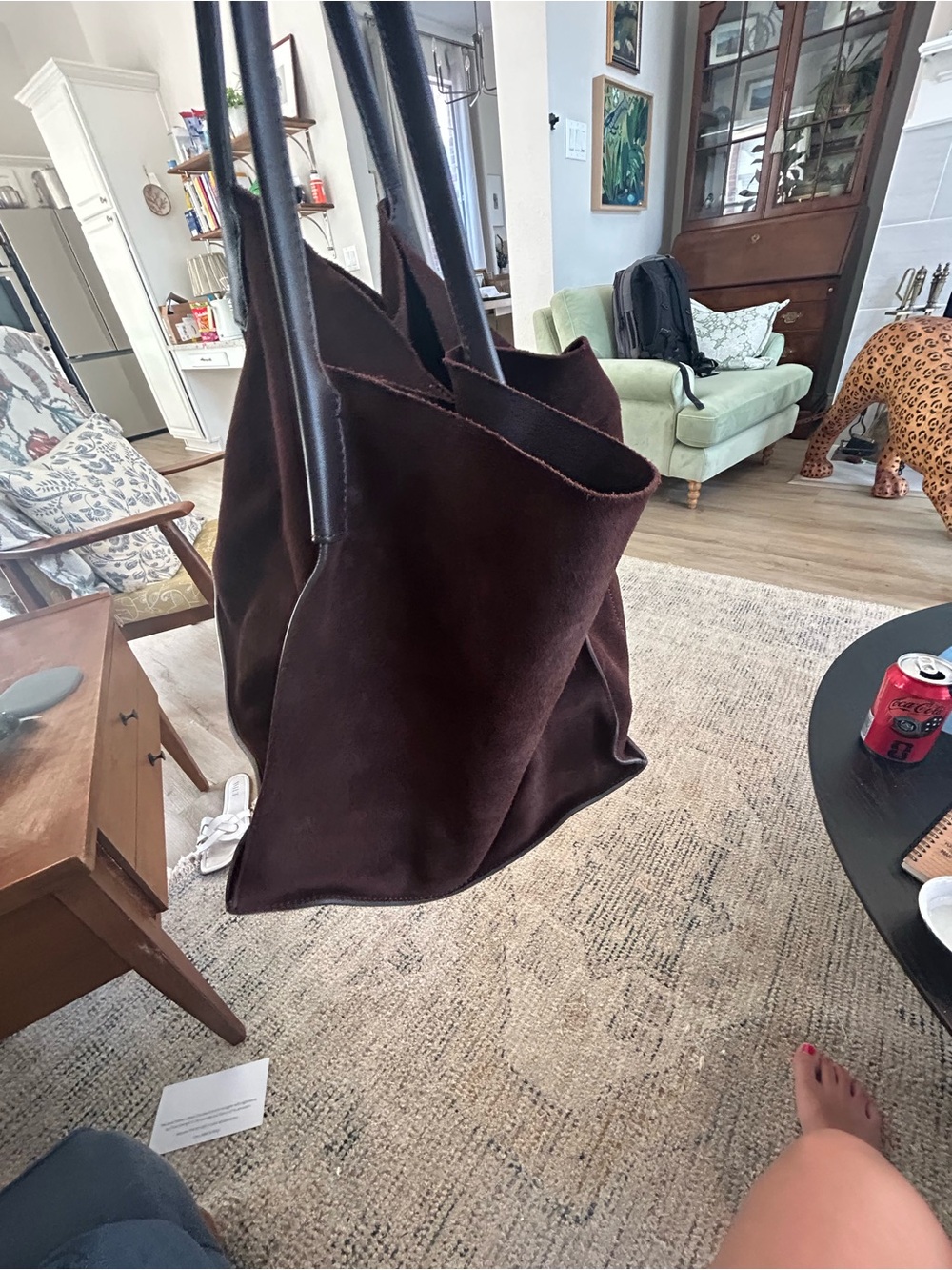 J. Crew Unstructured Large Berkeley Tote in Suede - Picture 3 of 7